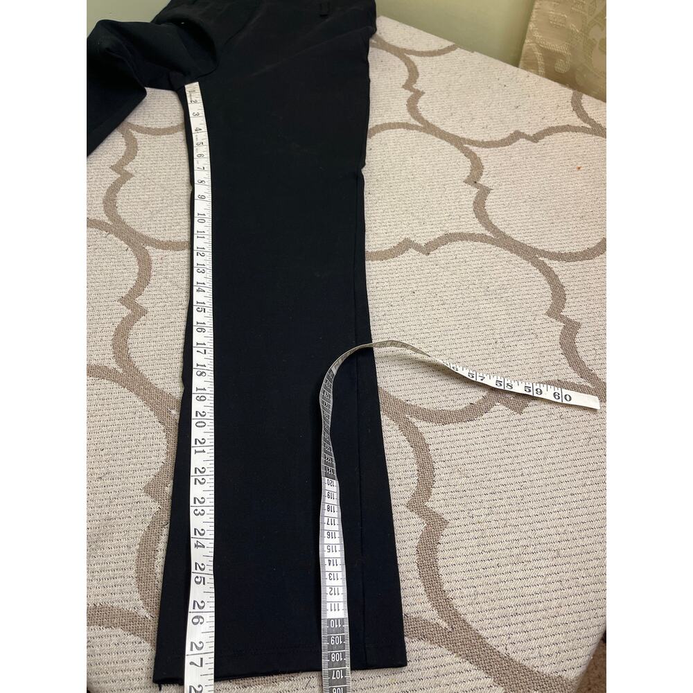 Quince Black ultra stretch ponte straight leg pants, size medium petite - Picture 7 of 15